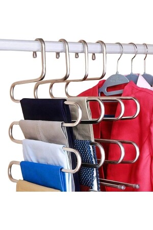 5-stufiger Kleiderständer aus Metall für Hosen, Kleiderbügel für Blusen, Kleider, Schals und Kopftücher - 5