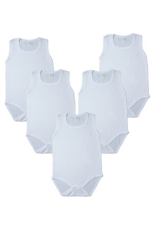 5-teiliger Sportler-Body aus gekämmter Baby-Basic-Baumwolle mit Rundhalsausschnitt - Juniorbaby