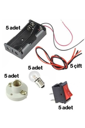 5-teiliges elektrisches Experimentierset, einfaches elektrisches Schaltungsset, Business-Bildungsset für Grundschulen JO9752-5 - 3