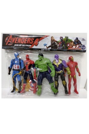 5-teiliges Figurenspielzeug Thanos Spiderman Ironman Hulk Captain America 12 cm - 2