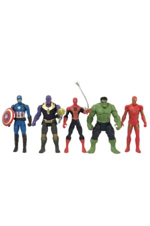 5-teiliges Superhelden-Figurenset in Box (CAPTAIN AMERICA, THANOS, SPIDERMAN, HULK, IRONMAN) - 1