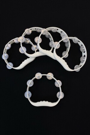 (منز) - العروس البيضاء العروسة (تامبورين) - (هينا) ليلة حفل الزفاف (تامبورين) التخفيف مع الجرس 5 قطع - Zeymerade