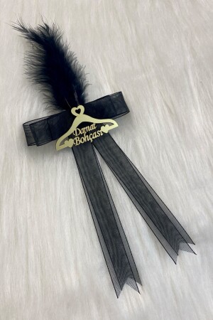 مجمل الزفاف من العريس الأسود - عروس العريس الخصم الزفاف الحقيبة الحقيبة المكافحة العربة وعد الحنينة الزهرة 5 قطع - Zeymerade