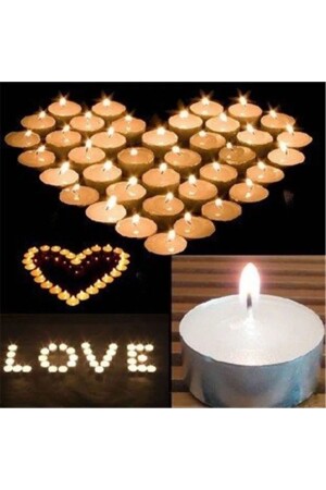 50 Adet 6 Gram Tealight Mum 1. Kalite Tealight Beyaz - 8