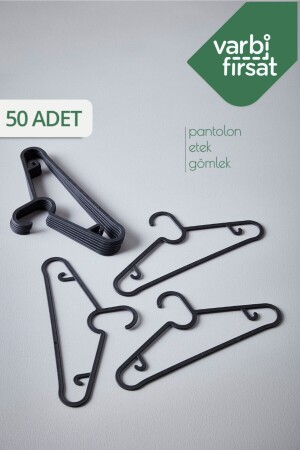 50 Adet Elbise Pantolon Gömlek Askı VARASK05 - 8