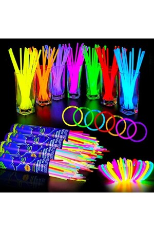 50 Adet Glow Stick Fosforlu Çubuk Bileklik - 6