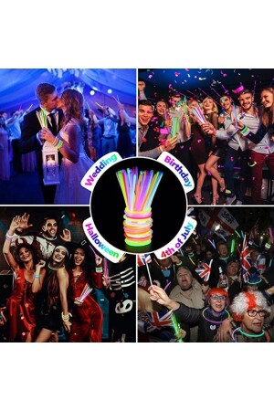 50 Adet Glow Stick Fosforlu Çubuk Bileklik - 7