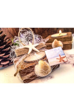 منز-يونيسكس براون 50 قطعة من الشموع الخشبية حامل الزفاف المفضلات الأطفال المفضلات AHSAP8635 - DOKA