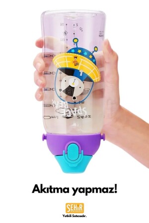 500 ml Tritan-Kinderwasserflasche der neuen Kollektion mit Hängegriff und Strohhalm - 3