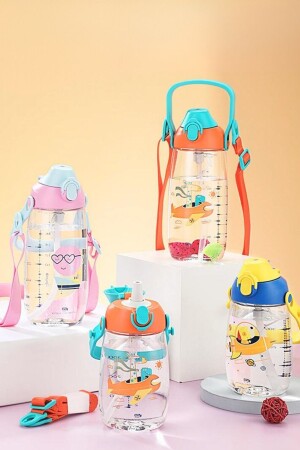 500 ml Tritan-Kinderwasserflasche der neuen Kollektion mit Hängegriff und Strohhalm - 6