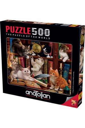 500 Parçalık Puzzle - Kediler Ve Kitaplar - Kod:3618 ANA.3618 - 2