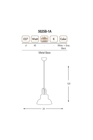 5025b-1a,01 Supergroßer einzelner Hängelampen-Kronleuchter Weiß 5025B-1A,01 - 5