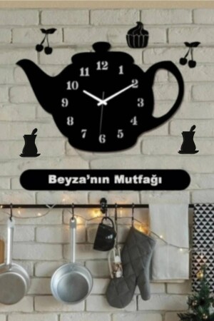 ساعة الجدار المطبخ الخشبية المخصصة الحجم الكبير 50x30 سم - Ensa Design