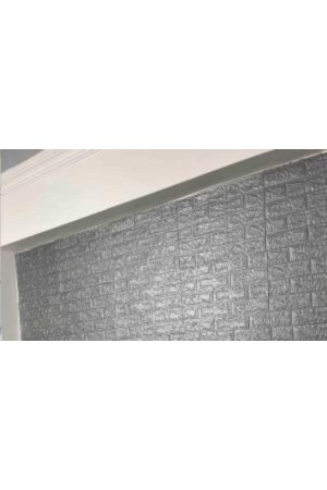 50x54 Cm 0-27 M² Gri Silinebilir Kendinden Yapışkanlı Duvar Kağıdı Esnek Panel 3d Tuğla Desen - 4