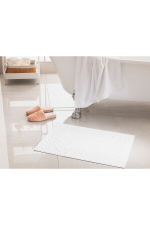 منز-منز نقية منشفة أساسية للأقدام 50X70 سم أبيض 10010320 - English Home