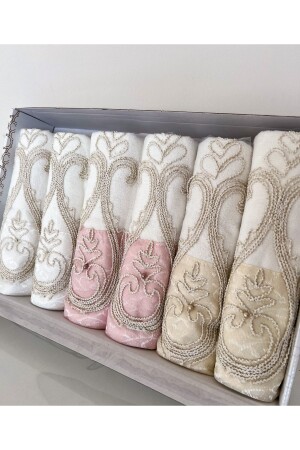 مقلاة من الساتين المزروعة مع الطرز المزروعة المزروعة من الصندوق الخزينة الفاخرة مجموعة 50x90 6-قطعة من اليد والجسم من ال - AYHANHOME