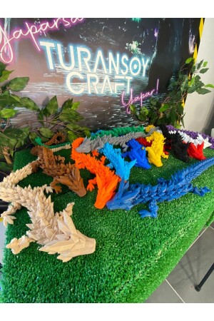 تمرّك التنين الكريستالي (القياس الكبير 52 سم) جميع الألوان (1 كمبيوتر) TRNSHTRCNSH283 - TuransoyCraft