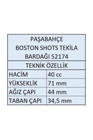 52174 Boston Schnapsglas 12 Li – Tequilaglas PP52174 - 4