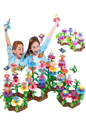 53-teiliges Gartenblumen-Bauset, Bausteine, Puzzle, Steckpuzzle, Lernspielzeug - 1