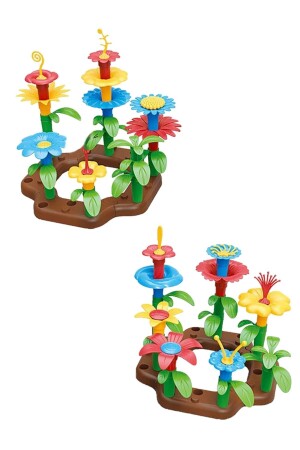 53-teiliges Gartenblumen-Bauset, Bausteine, Puzzle, Steckpuzzle, Lernspielzeug - 6