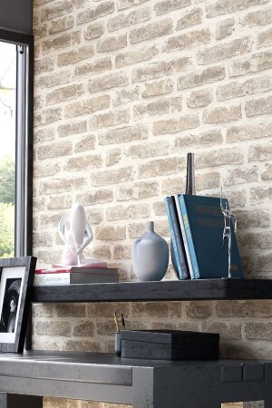 م.ن.ز-بين حصرية 5311 طوب أصفر خفيف ورقة نمط حجر شعبية 5-30 M2 5646 2023 - Bien Duvar Kağıtları