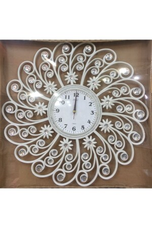 ساعة الحائط من نوع غرفة المعيشة من الحجر الأبيض 54 سم - QUARTZ