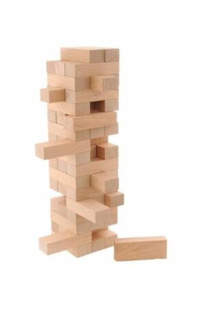 54 Parça Denge Oyunu Jenga Ahşap - 2