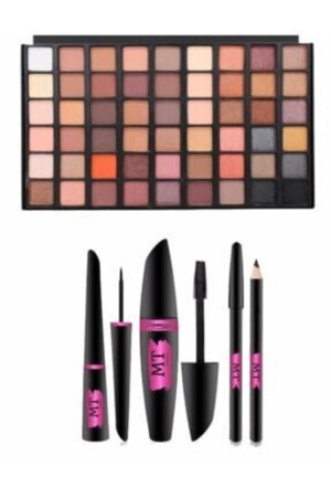 54-teiliges Lidschatten-Palette + Mt 3-teiliges Mascara + Eyeliner + Augenstift-Set 100234007 - 2