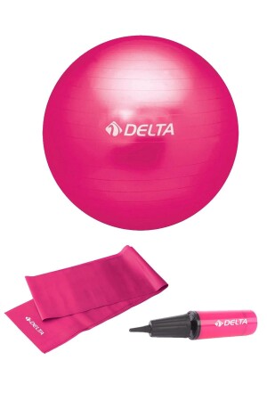 55 cm Pilates-Ball, 120 x 15 cm, mittelhartes Bandpumpen-Set - 1