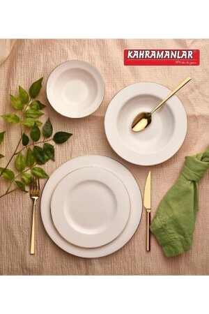 مجموعة عشاء من 55 قطعة من MNZ-Şems لـ 12 شخصًا ، Plain ŞEMSSADE55 - Kahramanlar