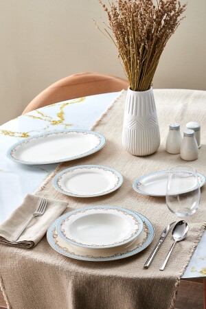 (مينز روكو) 56 قطعة جديدة لجنة عشاء العظام لـ 12 شخصاً - Karaca