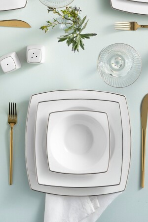 م.ن.ز-57 قطع عشاء عظام جديد لـ 12 شخص بلاتينوم 153 03. 08. 4152 - Karaca