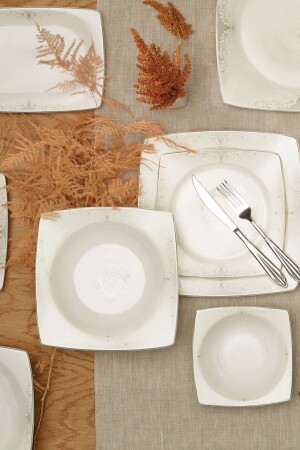 (منيز-برانكو) 57 قطعة (ميسين) مساحة عشاء (ميسين) لـ 12 شخصًا - Karaca