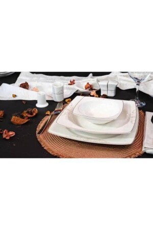 منز-البورتسلان 57 قطعة عشاء مجموعة الفضة 2199 - Güral