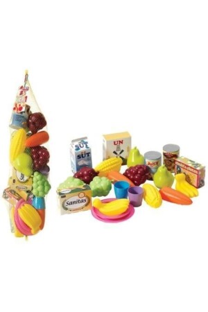 578-bp Supermarkt-Registrierkasse + Spielzeugfrüchte im Netz Spielzeug-Spielset-Set FGCXXZ< - 2