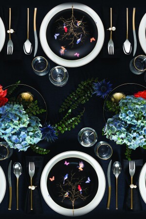 (مينز) - (بيرل غريس) الأسود 58 قطعة عشاء لـ 12 شخصاً - Karaca