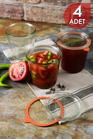 580 Ml Cam Saklama Kavanoz Seti (4 Adet) 153.01.01.041 - Weck