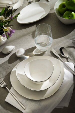 (منز-ستريملاين ساكي) (بلاتين 59 قطعة عشاء لـ 12 شخصاً - Karaca