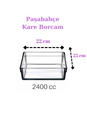 59304 Borcam Premium Kare Fırın Tepsisi 2400cc - 2 Adet Fma99929 PP59304-2 - 3