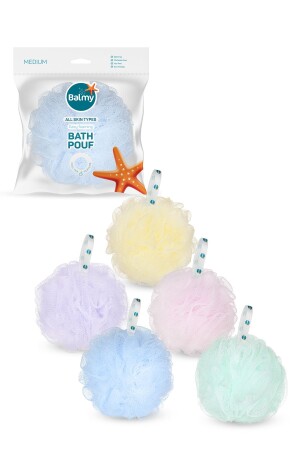 5er-Pack Bade-Luffa, mittelgroß, BLMY05770NTRL - 1