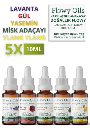 5'li En Çok Satanlar Lavanta Yağı, Gül Yağı, Yasemin Yağı, Misk Adaçayı Yağı, Ylang Ylang Yağı Uçucu TYC00544710306122 - 2