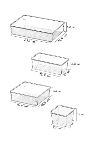 5'li Modüler Çekmece Içi Düzenleyici - Ofis Masaüstü Organizer - Banyo Makyaj Ve Takı Düzenleyici LR-NO-6-5-2-1 - 6
