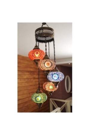 5'li Mozaik Sarkıt Avize Otantik Bohem DEZ5LİAVİZE - DezHome