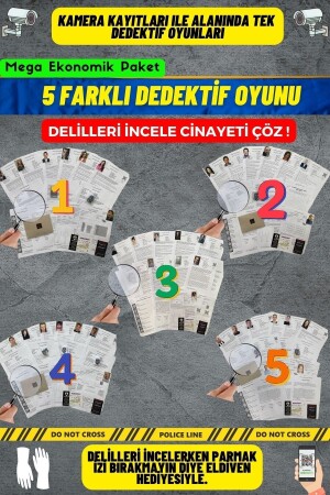 5'li Paket Cinayet Çözme - Dedektif Oyunu - Katil Kim - Otopark-havuz-market-asansör-tarla Davaları 5LDDKTO1 - 4