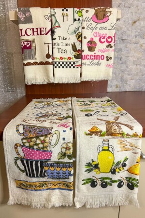 MNZ-5- Piece محطم القطن 40x60 سم من المطبوعات من الماسحات المطبخة المطبخة المطبخة المطبخة المطبخة المطب - CNR Garden