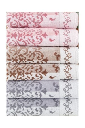 م.ن.ز-بُودر - براون - رمادية إيميلي منشفة 6 حزمة إيميلي06 - Özdilek