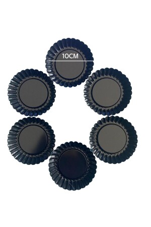 مجموعة من الـ 6 1226 من قشيش التورتل من طراز MNZ-Teflon Round Tartlet Mold - adarya