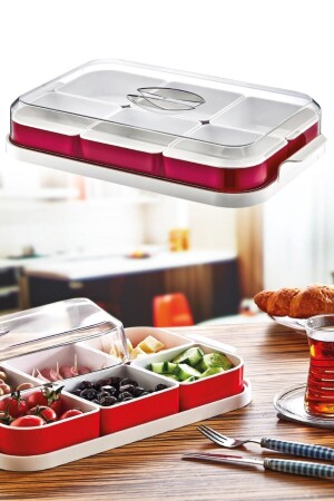 مجموعة من الأفطار من البلاستيك من 6 قطع مع غطاء سكوت132 IMP53 - Meleni Home