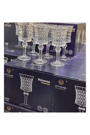 كؤوس القهوة القائمة 6 قطع كؤوس القهوة القائمة 140 مليل NURIA5040 - Nuria Ev Dekorasyon