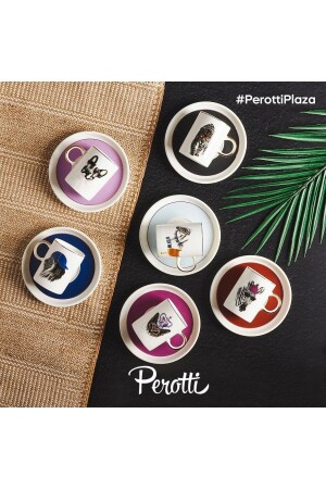 مجموعة من 6 كوبات قهوة مصورة على الحيوانات 14474 - GÜVENPLAST